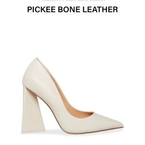 Steve Madden Pickee high heel, bone leather. Brand new only tried on.